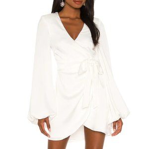White long sleeve stella Mini Dress (revolve)